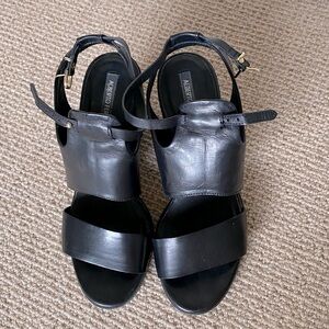 Alberto Fermani Black Leather Sandals